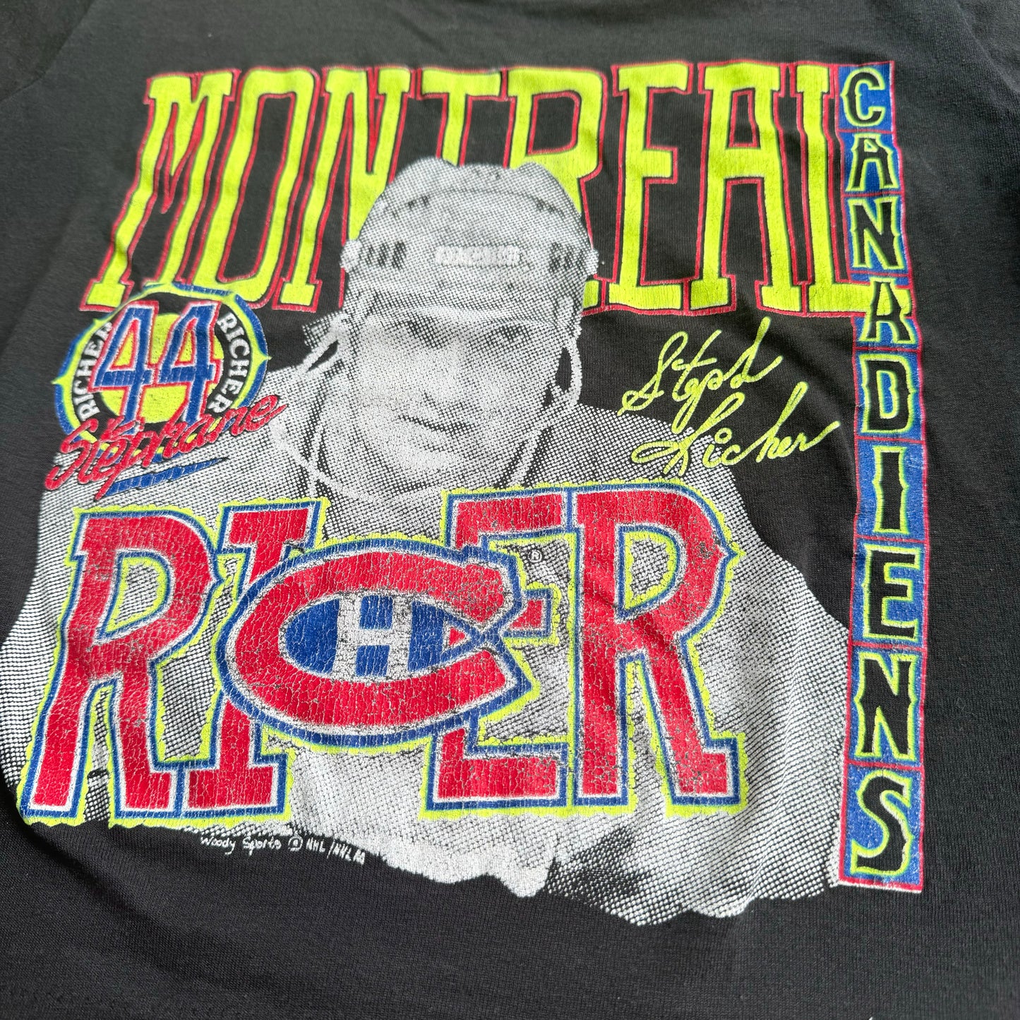 90s Kids Vintage NHL Montreal Canadians Richer Black T-Shirt