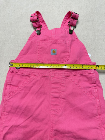 Modern Kids Toddler Carhartt Vivid Pink Bib Cotton Overall / 3T 4T