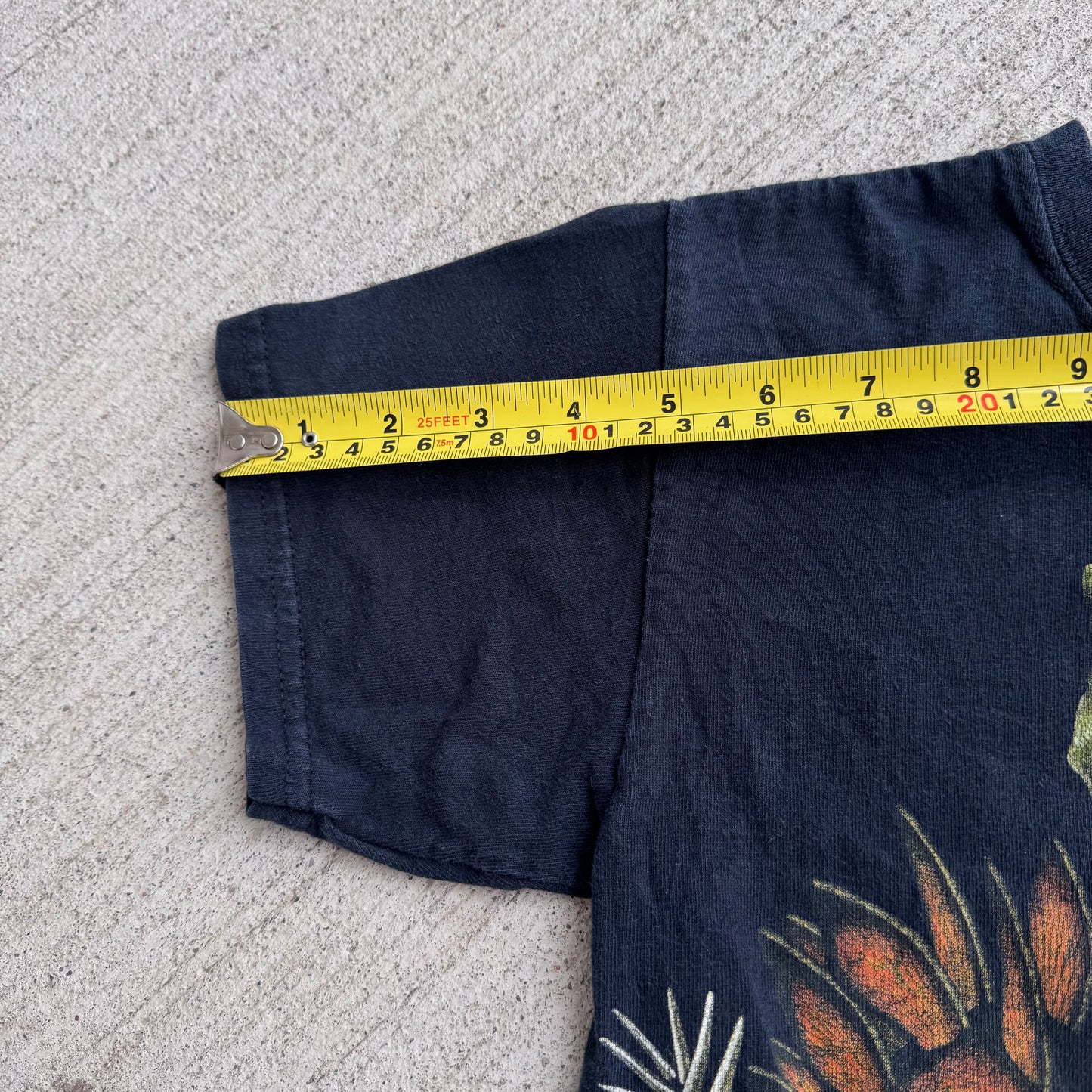 Kids Vintage Sarett Nature Centre Dinosaur Double Sided Black T-Shirt 7Y 8Y 9Y