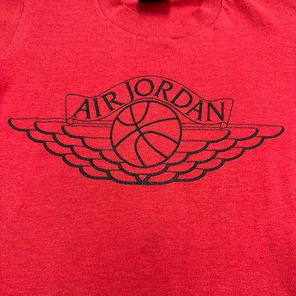 80s Kids Nike Air Jordan Red Wing Logo T-shirt Size M