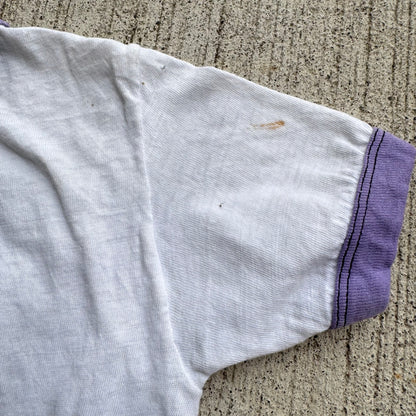 70s Kids Vintage Sparkly RIBET Frog Print Rangler T-Shirt M 7Y 8Y 9Y Baby Tee Made In USA