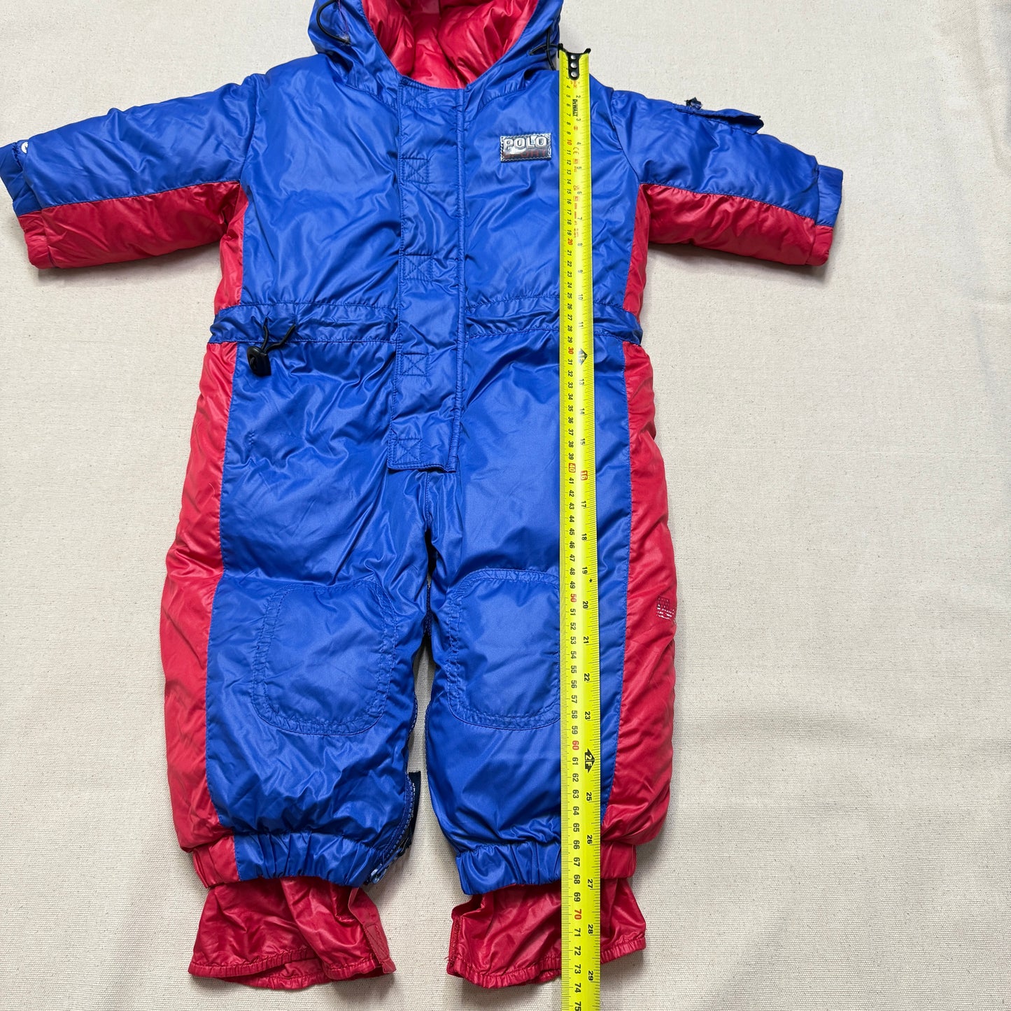 90s Kids Infant Baby Vintage Ralph Lauren Polo Sport Half Zip Up Down Snow Suits / 9m 12m 18m 24m