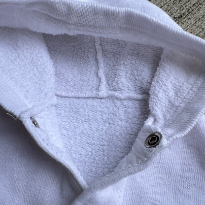 70s 80s Baby Vintage Walt Disney World Pooh Snap White Long Sleeve Sweatshirt With Hood 6m 9m 12m