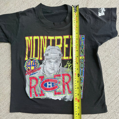 90s Kids Vintage NHL Montreal Canadians Richer Black T-Shirt