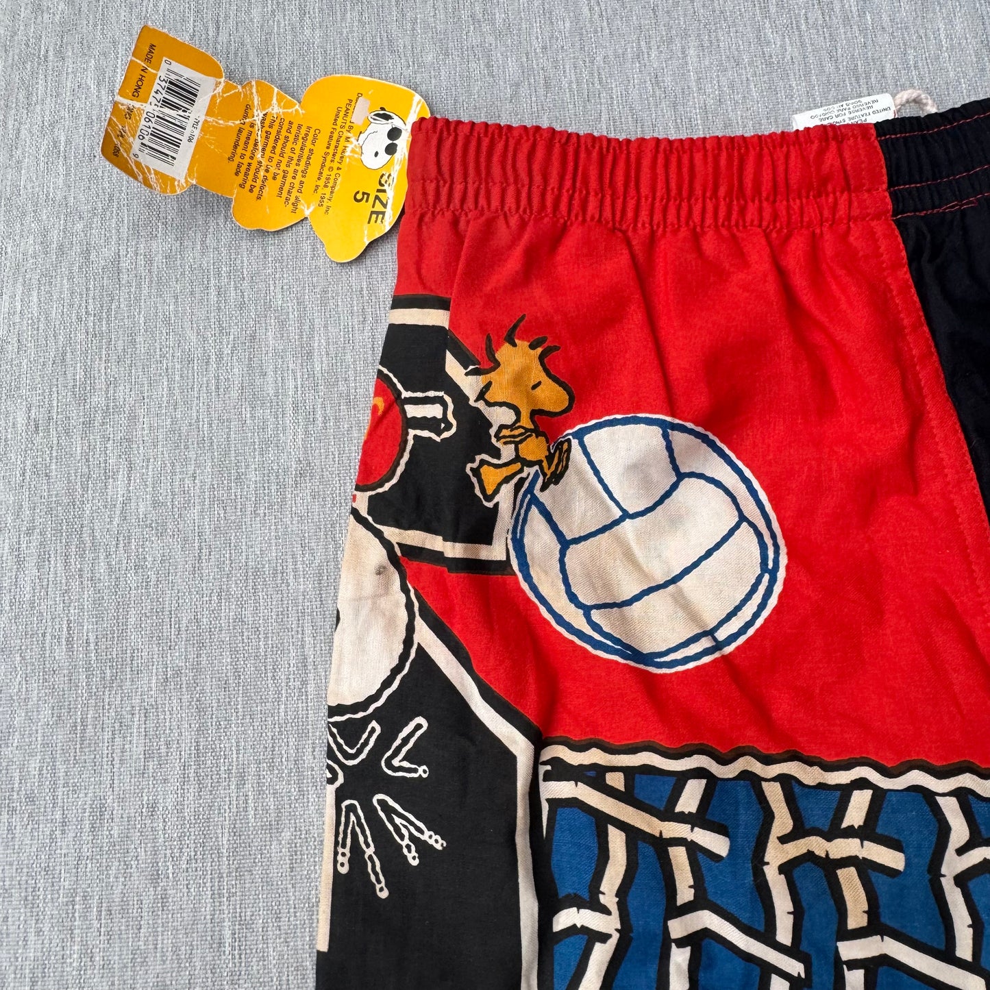 NWT Kids Vintage Snoopy Sport Swim Lined Multicolour Short With Pockets 5T