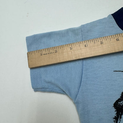 70s Kids Toddler Vintage DC Comics Superman Light Blue Short Sleeve Single Stitch Sears T-Shirt 4/5Y