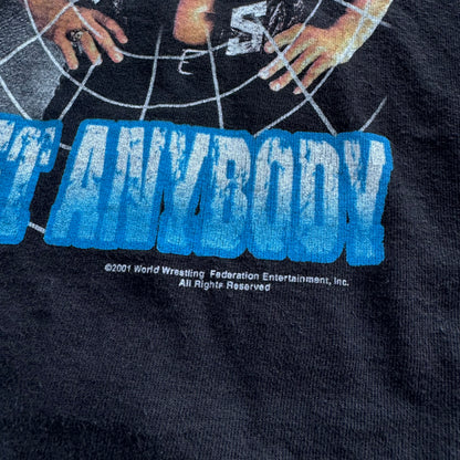 2001 Kids Vintage Youth Small Adult WWF Steve Austin 3:16 Don’t Trust Anybody T-Shirt Black 100% Cotton Size L