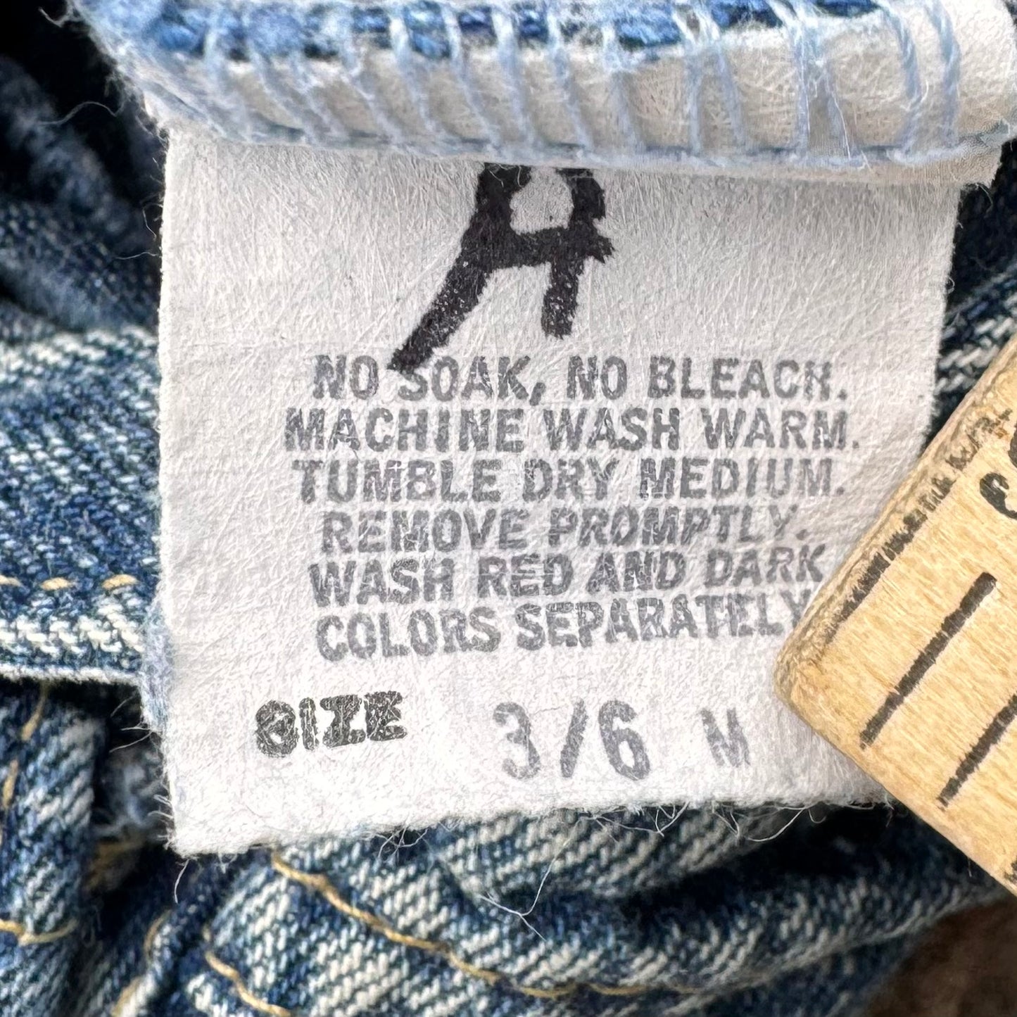 Baby Vintage Bubble Oshkosh B’Gosh Acid Wash 100% Cotton Denim Overall 3m 6m Made in USA