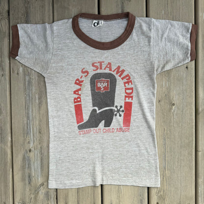 70s 80s Vintage Kids Bar-S Stampede T-Shirt M 10-12Y