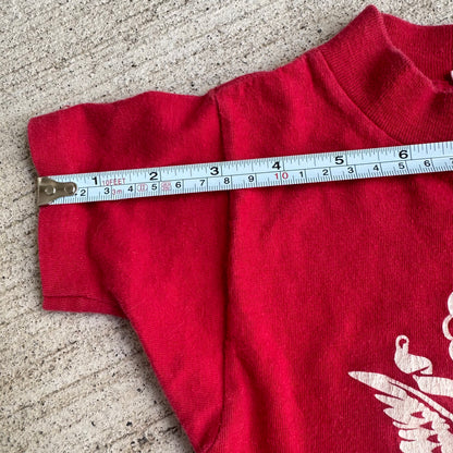 70s Kids Toddler Vintage Red Ft. Indiantown Gap Military Single Stitch Short Sleeve T-Shirt XS 2T 3T 4T Made in USA