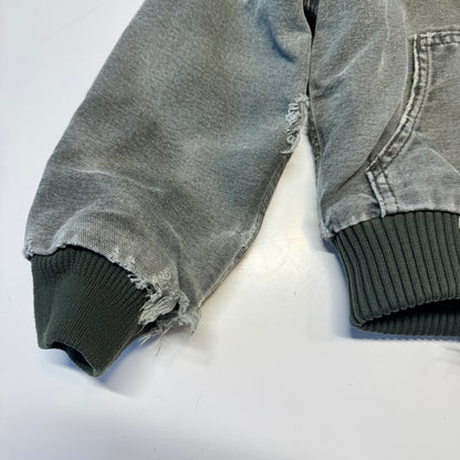 2006 Kids Toddler Vintage Active Dark Green Hooded Carhartt Jacket XS 4Y 5Y