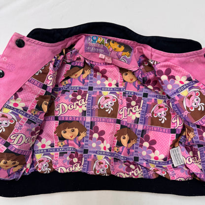 Kids Toddler Dora Racing Pink Snap Jacket 3T