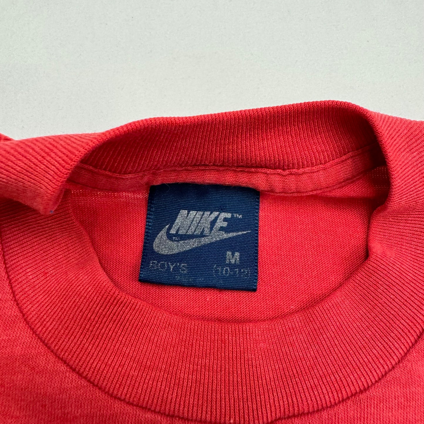 80s Kids Nike Air Jordan Red Wing Logo T-shirt Size M