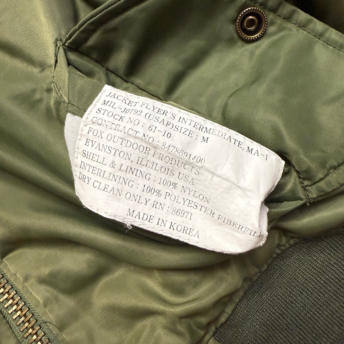 90s 2000' Kids Vintage Fox Outdoor Products Kahki Orange Reversible MA-1 Jacket / 7y 8y 9y