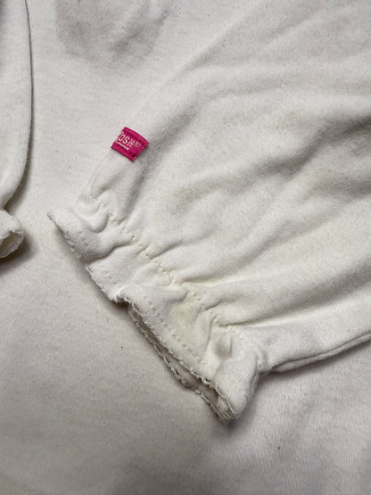 90s Kids Toddler Vintage Oshkosh Bgosh Lace Collared White Puffsleeve Longsleeve Top / 2T 3T / Made in USA