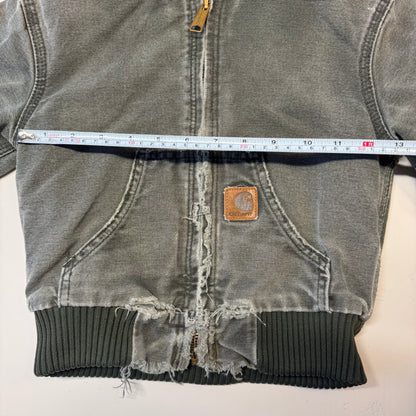 2006 Kids Toddler Vintage Active Dark Green Hooded Carhartt Jacket XS 4Y 5Y