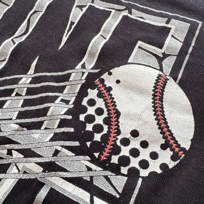 Early 1990s Kids Toddler Vintage MLB SOX Line Drive Black Short Sleeve T-Shirt 2Y 3Y