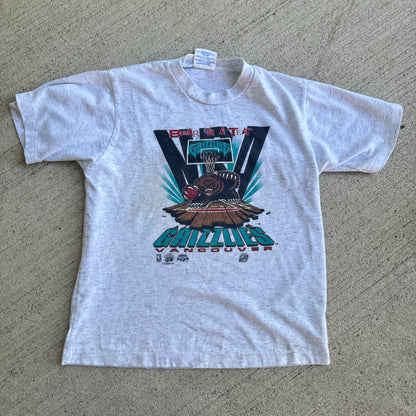 90s Vintage Kids Vancouver Grizzlies NBA Gray Tshirt 6Y 8Y