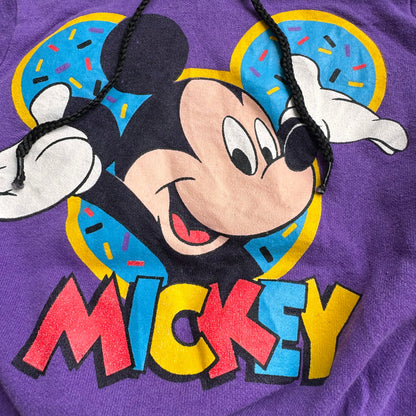 Baby Vintage Disney Mickey Mouse Purple Sweatshirt With Hood 12m 1Y 2Y