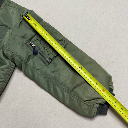 90s 2000' Kids Vintage Fox Outdoor Products Kahki Orange Reversible MA-1 Jacket / 7y 8y 9y