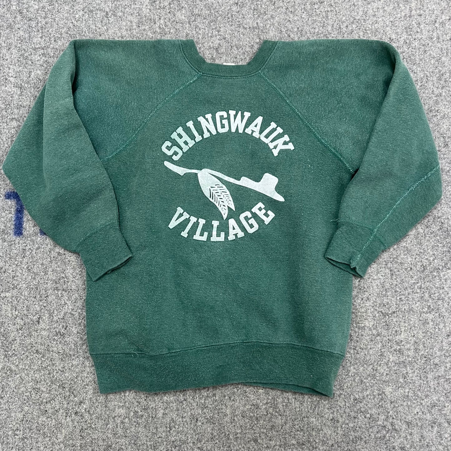 60s Vintage Kids Shingwauk Village Green Sweat 10-12Y