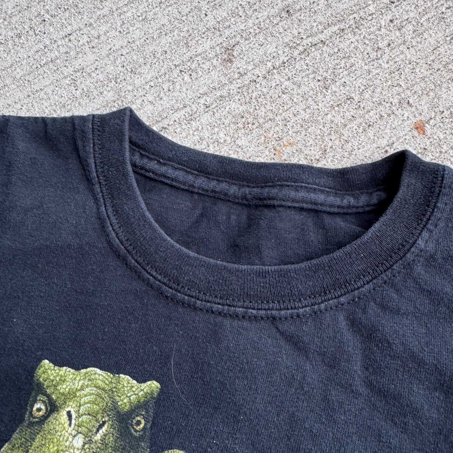 Kids Vintage Sarett Nature Centre Dinosaur Double Sided Black T-Shirt 7Y 8Y 9Y