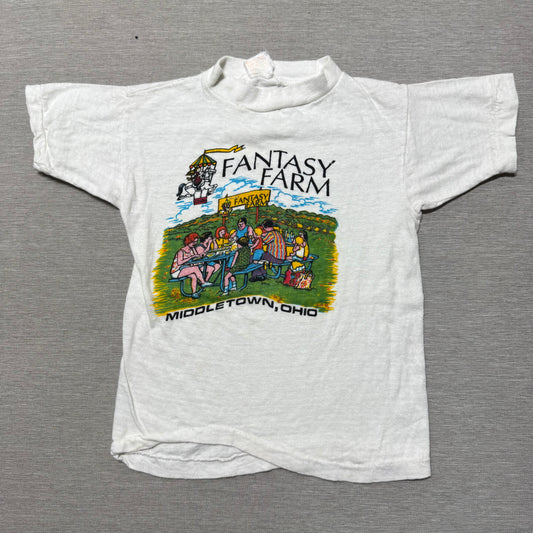 60s Kids Vintage Fantasy Farm Middletown Ohio Souvenir Single Stitch Short Sleeve 100% Cotton T-Shirt Baby Tee