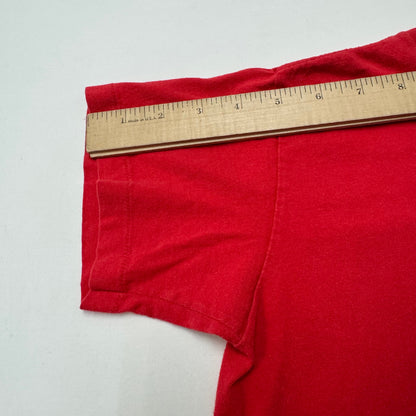 1990 Kids Vintage Michael Jordan Dunk Cartoon NBA Chicago Bulls Red Single Stitch Short Sleeve T-Shirt 14Y 16Y