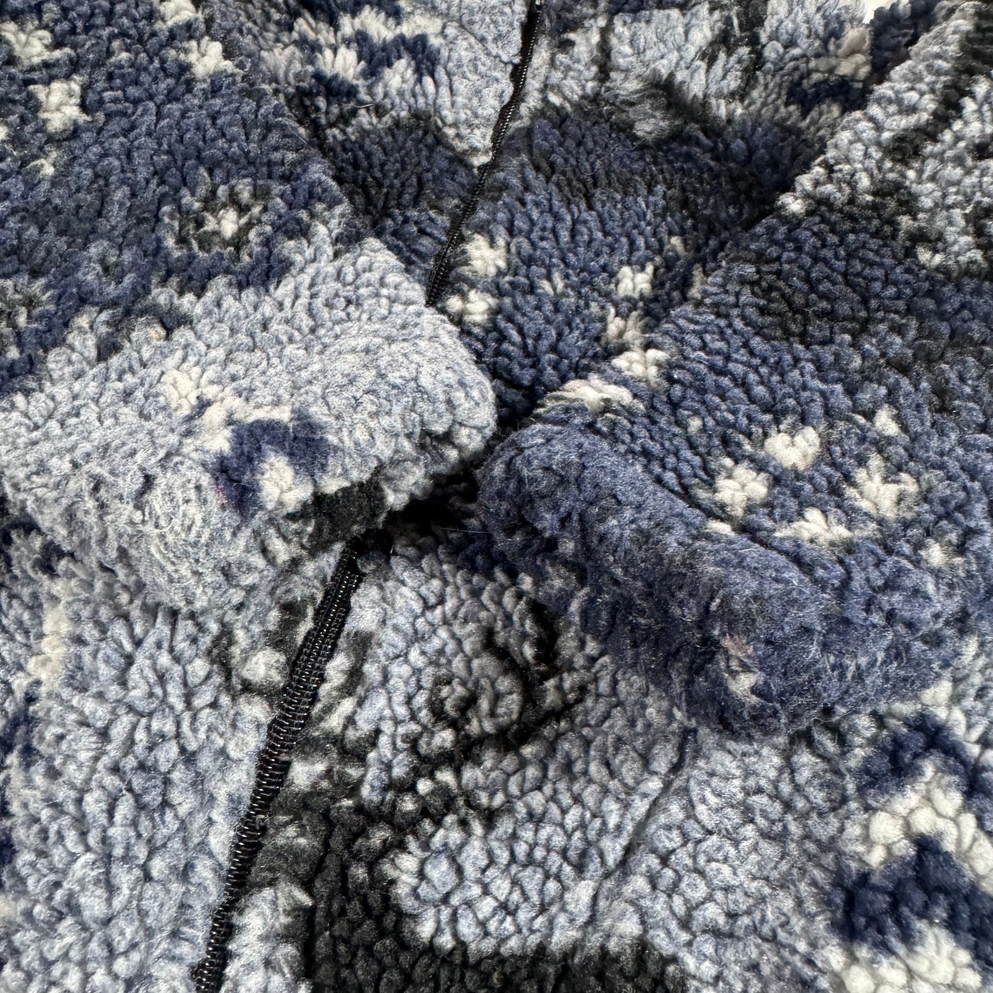 90s Kids Toddler Vintage Zip Fleece Raindeer Blue Tone Black Mountain Fleece S 3T 4Y 5YMade in USA