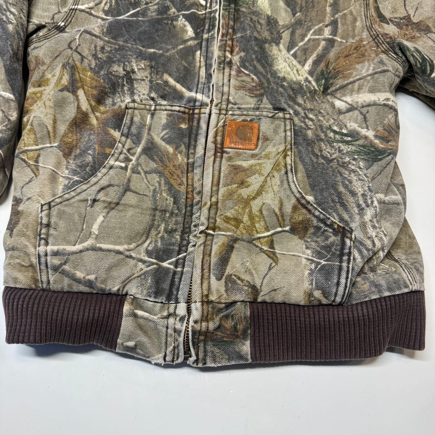 2000s Kids Youth Vintage Carhartt Camo Real Tree Hooded Active Lined Heavy Jacket / S/ 7y 8y