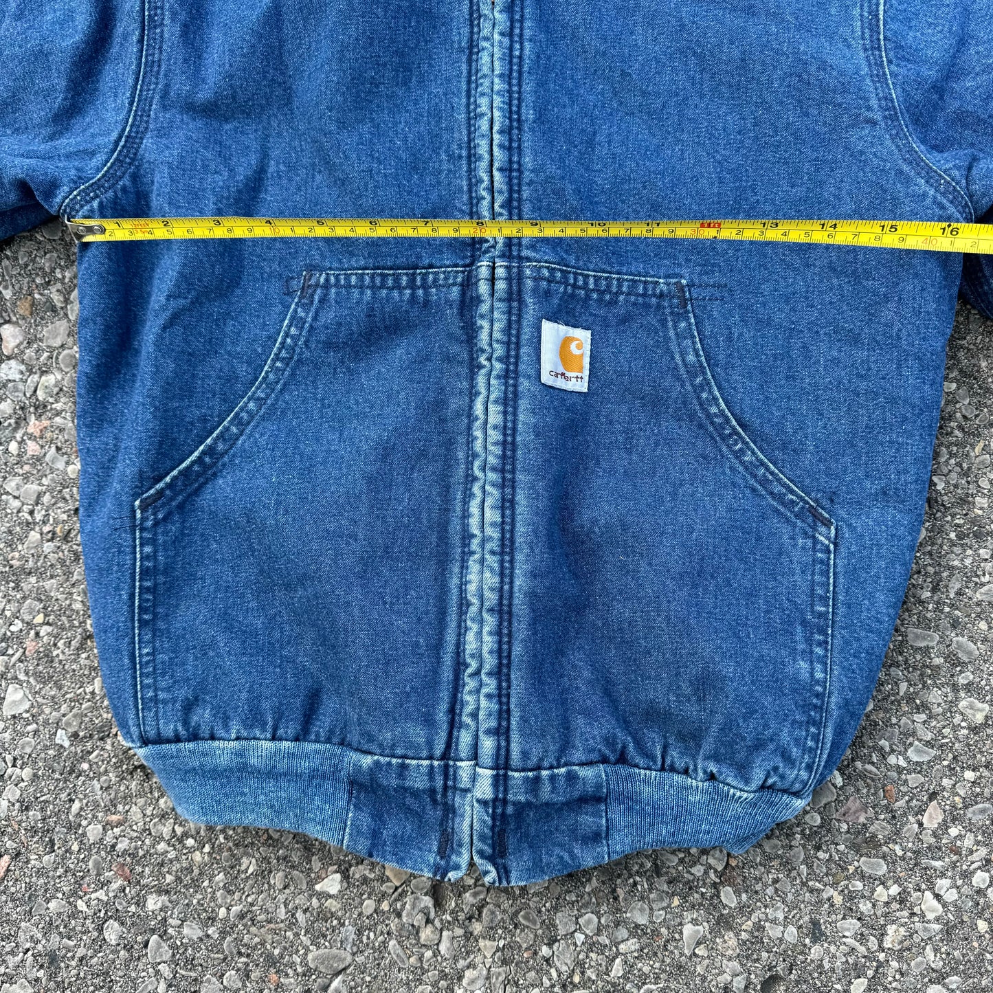 Kids Vintage Denim Carhartt Active Lined Flannel Zip Jacket With Hood 8Y 9Y 10Y