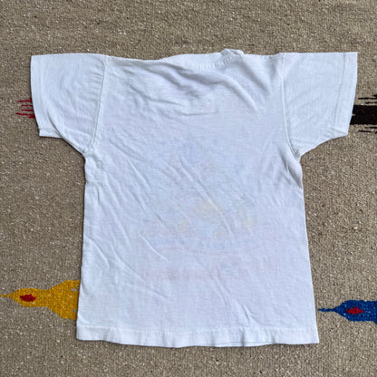 80s 90s Kids Toddler Vintage Walt Disney Mickey Goofy Donald America On Parade Single Stitch White Short Sleeve T-Shirt 3Y 4Y 5Y