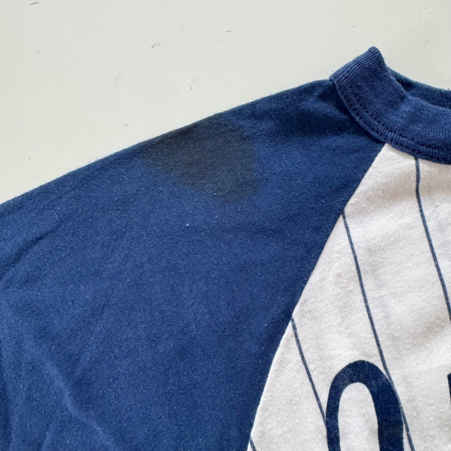 80s Kids Vintage MLB New York Yankees Striped Navy White Short Sleeve T-Shirt Made In USA M 10Y 11Y 12Y