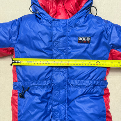 90s Kids Infant Baby Vintage Ralph Lauren Polo Sport Half Zip Up Down Snow Suits / 9m 12m 18m 24m