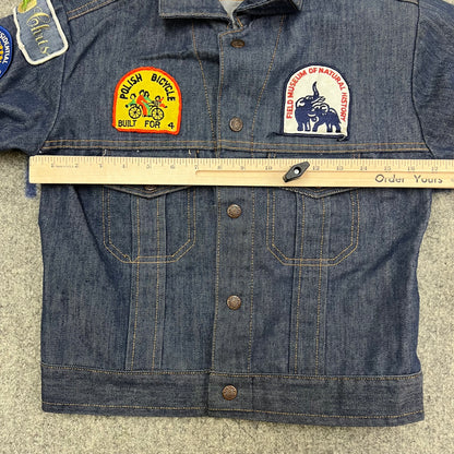 Vintage Youth 70‘s Kang Denim Jacket With Patches size 16Y