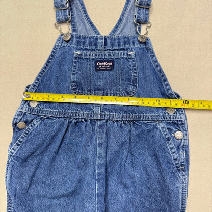 2000’ Y2K Kids Toddler Vintage Oshkosh Bgosh Lace Hand Stitched Loose Fit Denim Overall / 3T