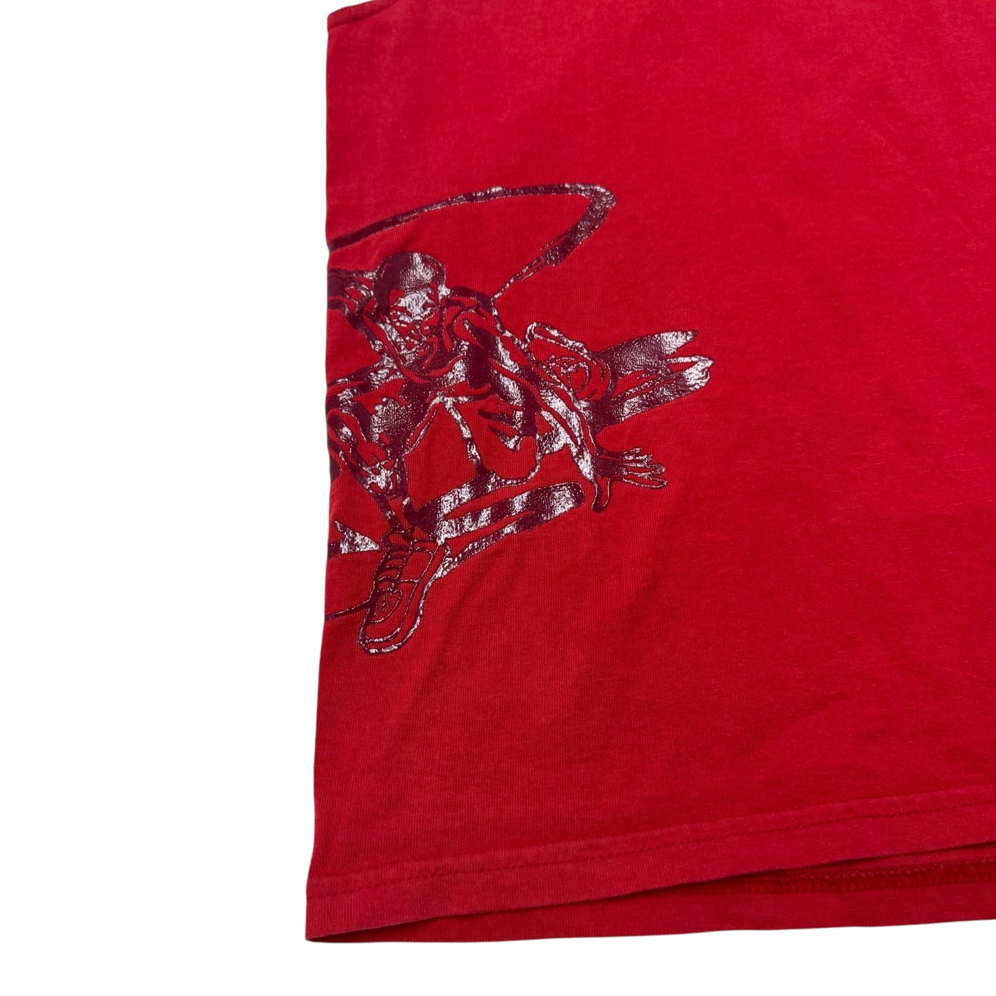 Y2K Kids Vintage Nike Red 100% Cotton Loose Tank Top M