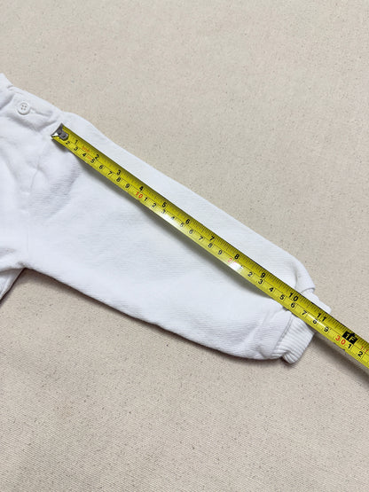 80s 90s Kids Toddler Vintage Oshkosh Bgosh Flawer Print White Longsleeve Cotton Top / 2T 3T / Made in USA