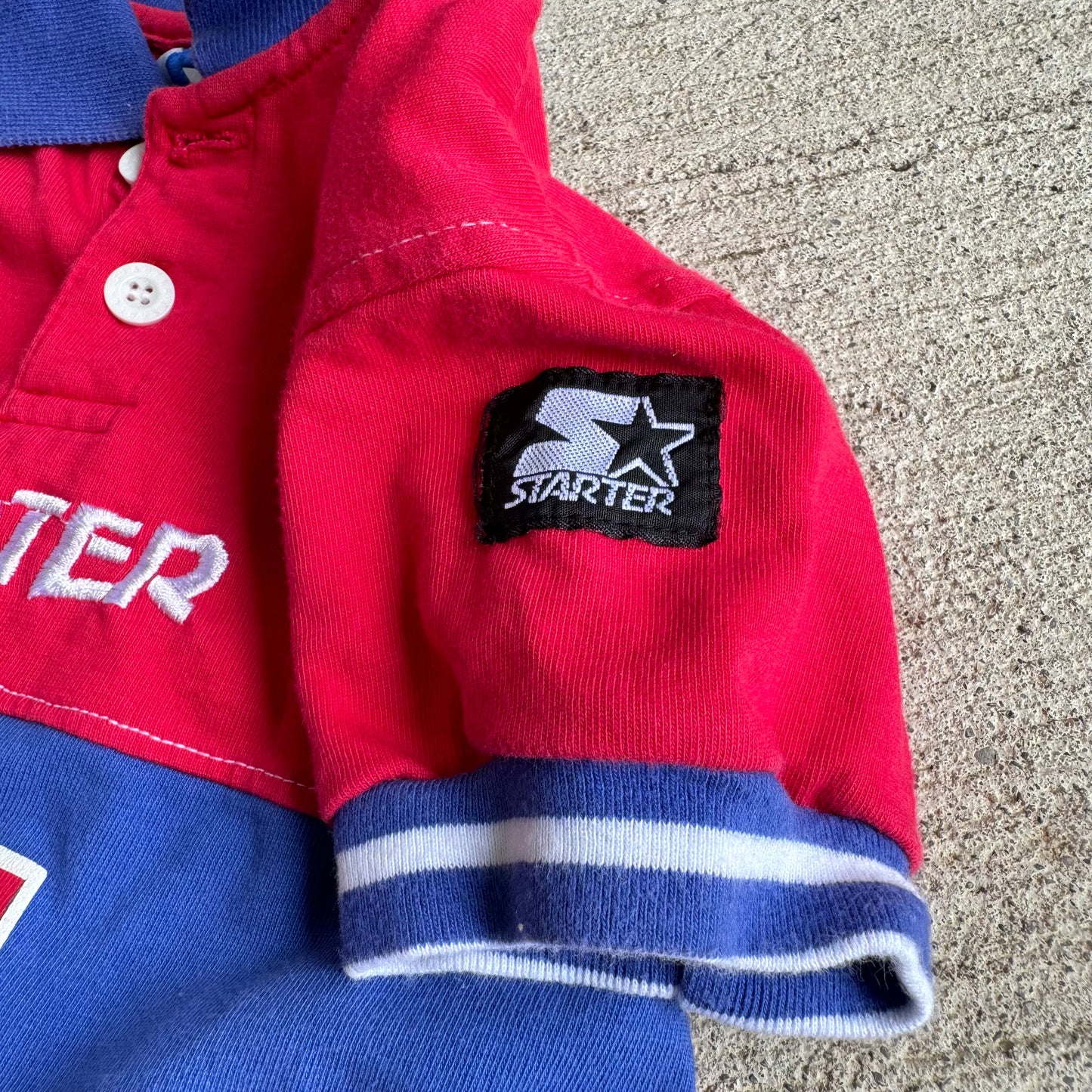 90s Baby Vintage Starter USA Onesie Red and Purple 12 months