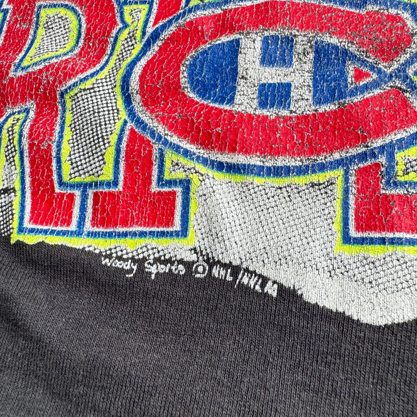 90s Kids Vintage NHL Montreal Canadians Richer Black T-Shirt