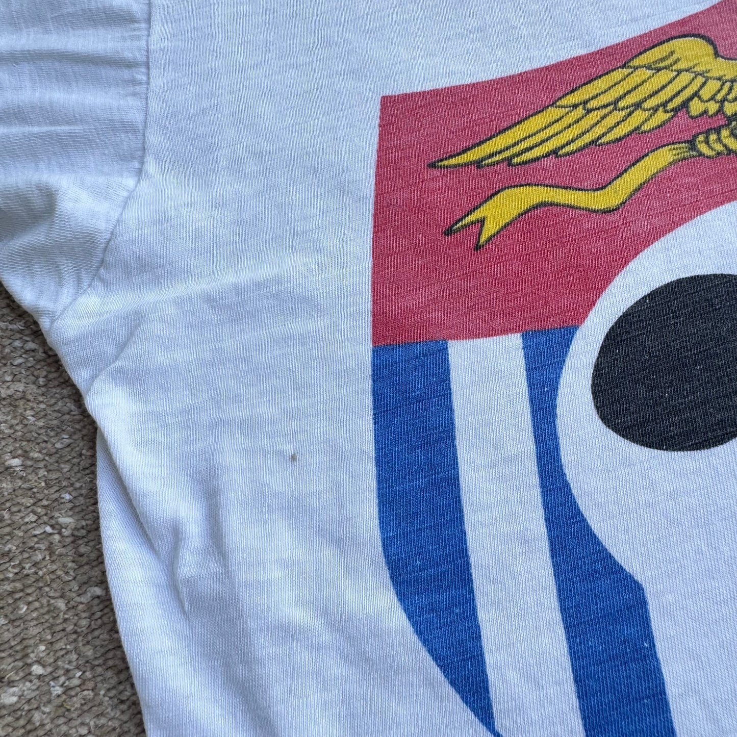 70s 80s Kids Teen Vintage Walt Disney Mickey Crest Shield Short Sleeve T-Shirt 10Y 11Y 12Y