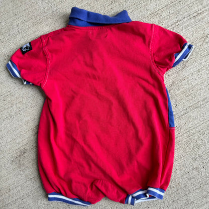 90s Baby Vintage Starter USA Onesie Red and Purple 12 months