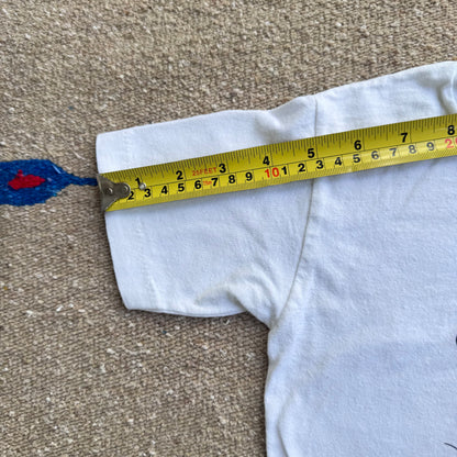 90s Kids Disney’s Minnie Mouse Print Single Stitch White 100% T-Shirt M 2Y 3Y 4Y Baby Tee Teen