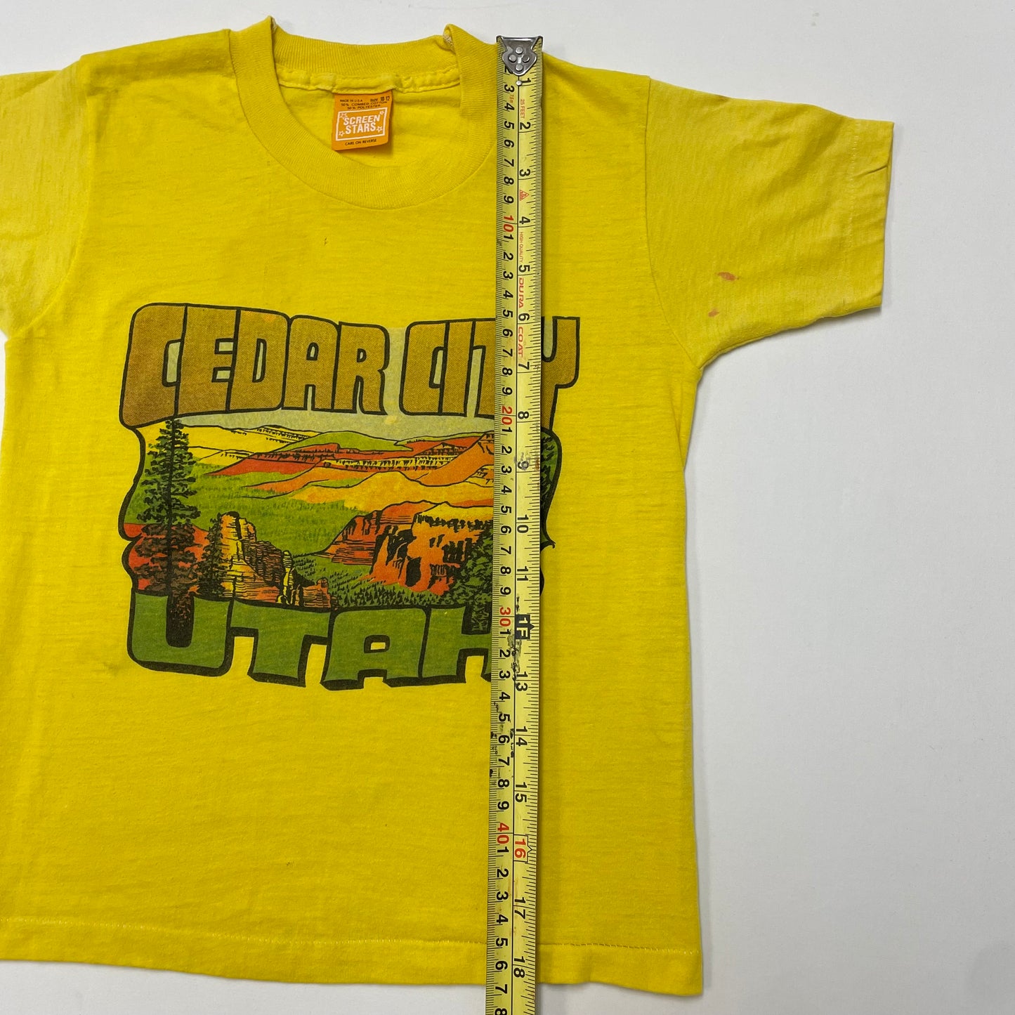 80s Kids Toddler Vintage Cedar City Utah USA Souvenir Tshirt / 7y 8y 9y / Baby Tee