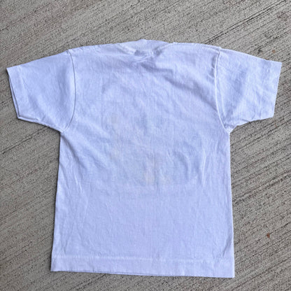 Kids Toddler Vintage We’re All God’s Creatures! White 50/50 Single Stitch T-Shirt 6-8Y Made in USA