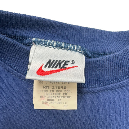 90s Kids Toddler Vintage Nike 100% Cotton Blue Short Sleeve Born 2 Play Onesie Romper 24m