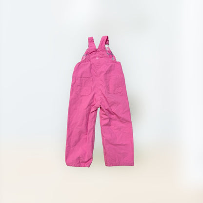 Kids Toddler Pink Carhartt 100% Cotton Plaid Fleece Lined Overall 3T