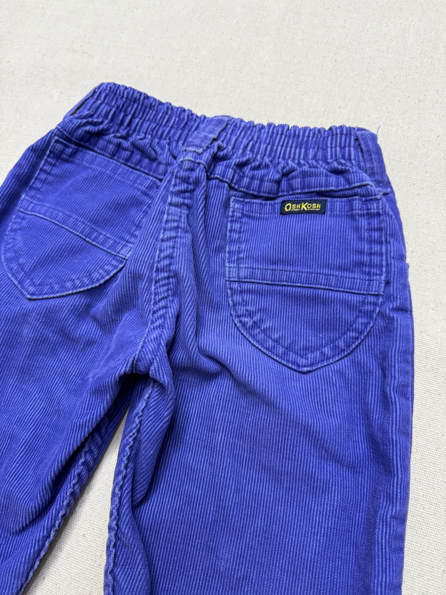 80s Kids Toddler Vintage Oshkosh Bgosh Purple Corduroy Straight Leg Lightweight Pants / 2T 3T / Made in USA