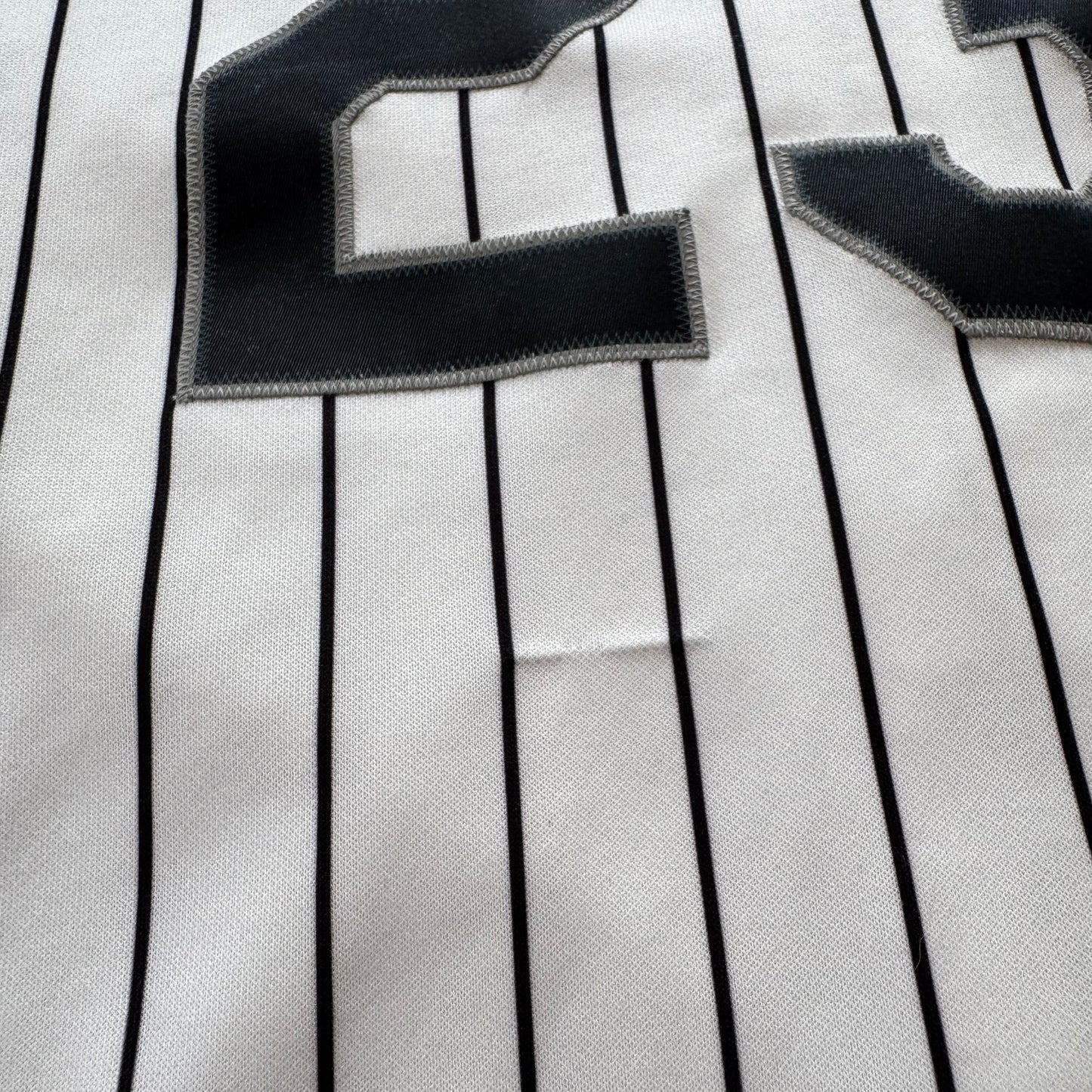 90s Kids Vintage MLB Majestic Jersey Chicago White Sox White/Black 23 Dye Button Up 11Y 12Y 13Y 14Y