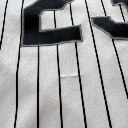 90s Kids Vintage MLB Majestic Jersey Chicago White Sox White/Black 23 Dye Button Up 11Y 12Y 13Y 14Y